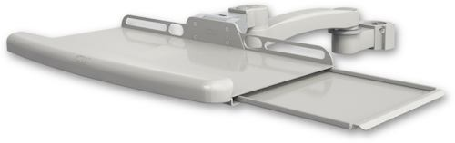 Bent Keyboard Tray Mount for 2" Pole and 11" Arm product image