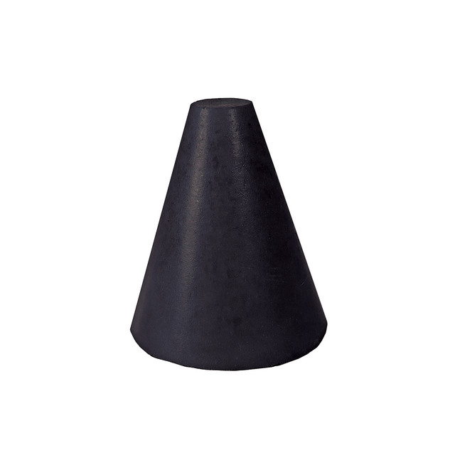 Rubberized Abrasive Cone - Tapered 1" x 3/4" - 1/4" Black Coarse S/C product image
