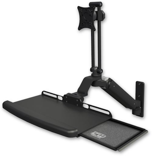 Ultra 182 Arm with EV710 Monitor Mount Wall Mount and Bent Keyboard Tray product image