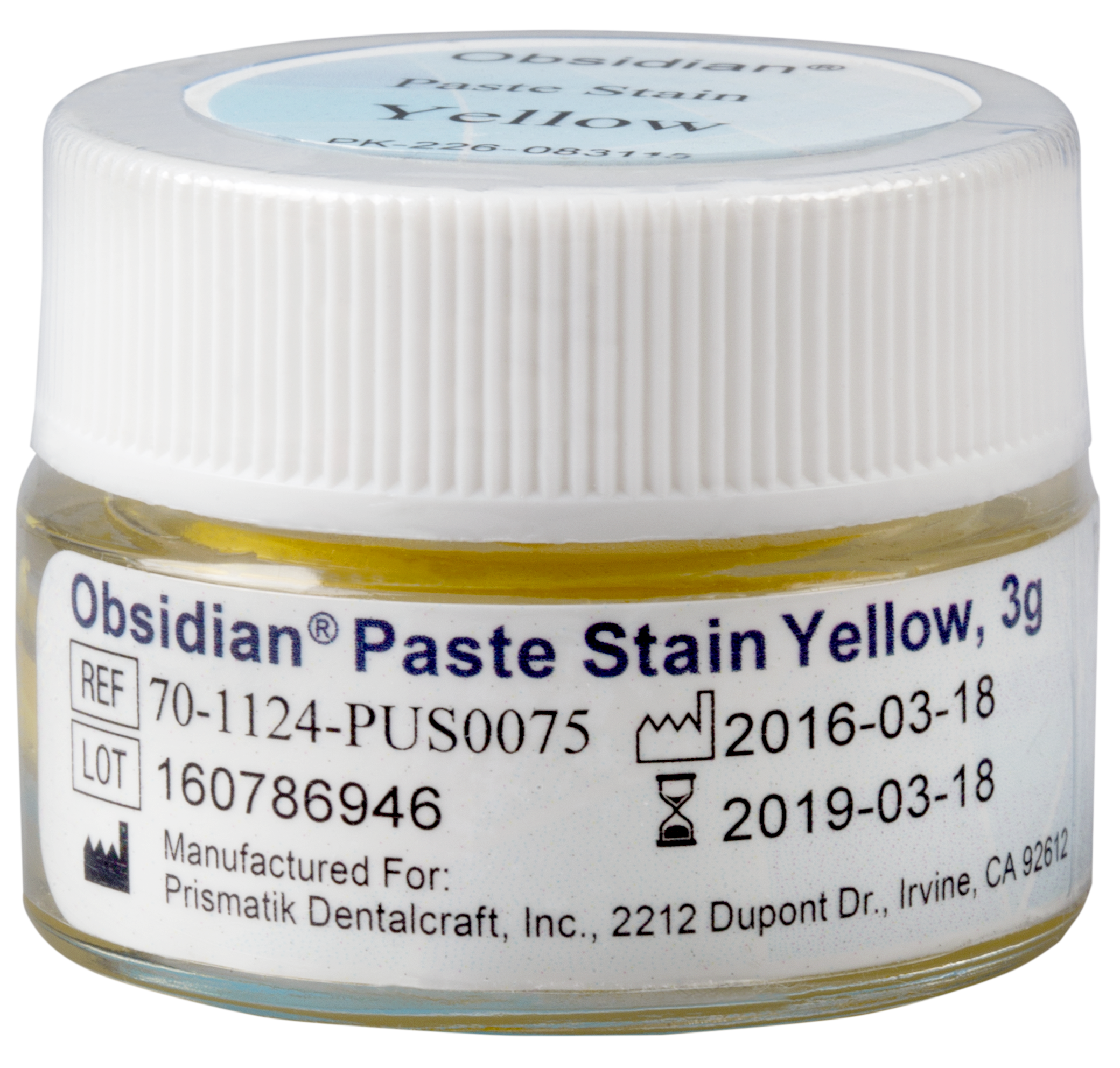 Obsidian® Paste Stain Yellow 3g product image