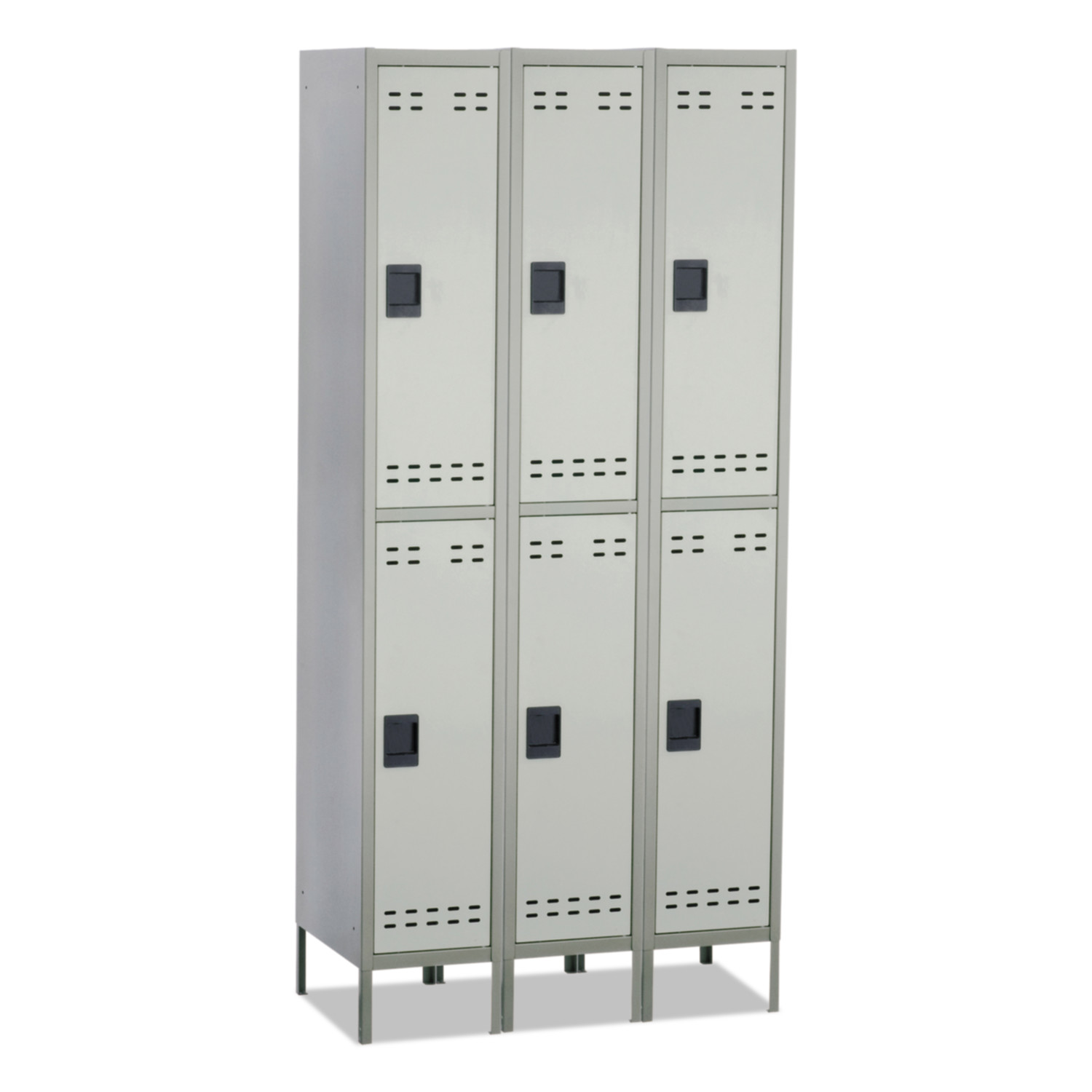 Safco® Double-Tier Three-Column Locker Two-Tone Gray 36W x 18D x 78H product image