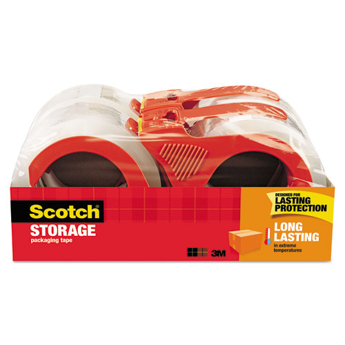 Scotch® Clear Moving and Storage Tape 1.88" x 54.6 yds 3" Core with Refillable Dispensers Pack of 4 product image