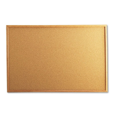 Universal® Natural Cork Board 36" x 24" Oak Finished Frame product image
