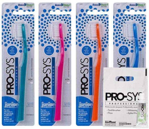 PRO-SYS® Floss-Free Junior Tapered 27 Tuft- Imprinted Bundle Case of 72 product image