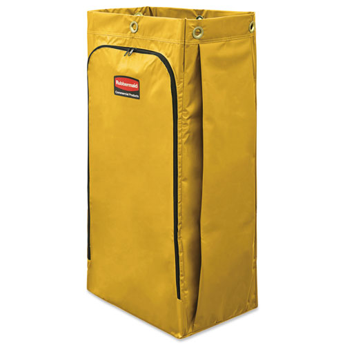 Rubbermaid® Vinyl Cleaning Cart Replacement Bag 26gal Yellow 17.5"W x 10.5"D x 33"H product image
