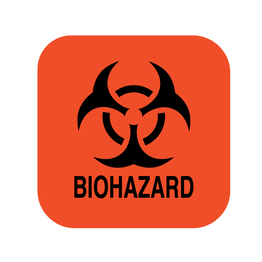 Warning Labels Biohazard Symbol 1" x 1" Roll product image
