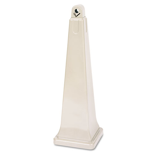 Rubbermaid® Commercial Products GroundsKeeper Smoking Receptacle Pyramid Plastic/Steel Beige product image