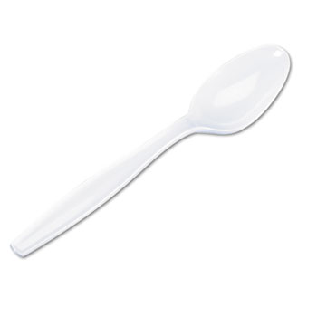 Dixie® Heavyweight White Plastic Teaspoons Carton 1000 product image