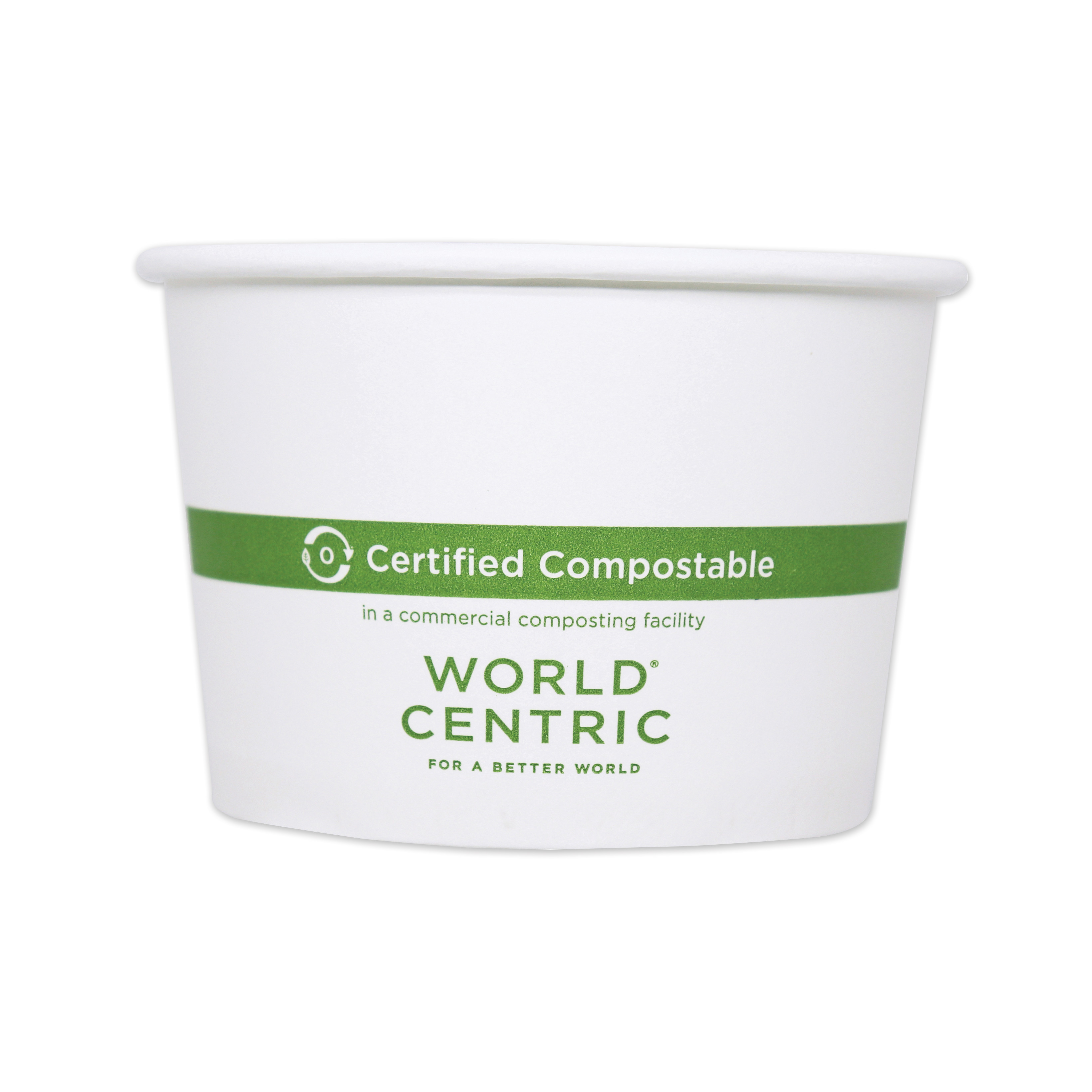 World Centric® Paper Bowls 4.4" Dia x 3" 16oz White Carton of 500 product image