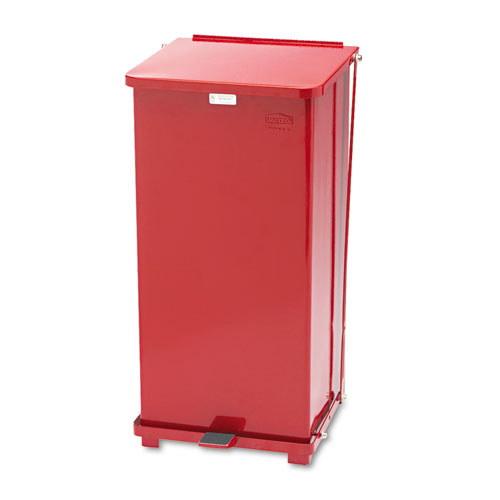 Rubbermaid® Defenders Biohazard Step Can Steel 24gal Red product image