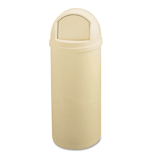 Rubbermaid® Marshal Classic Waste Container Round Polyethylene 25 Gallon Beige product image