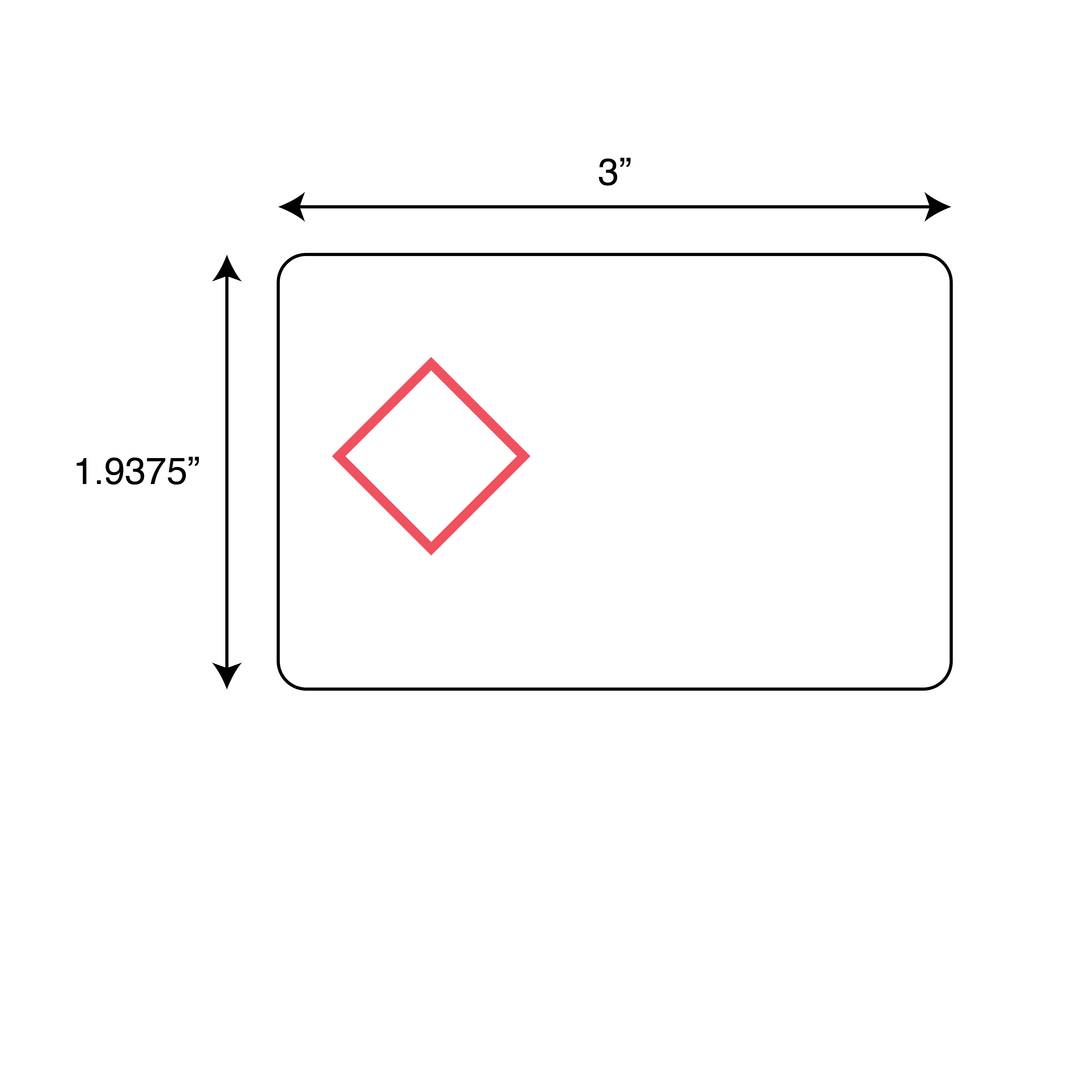 GHS Label Blank with 1 Diamond 1-15/16" x 3" 1/Roll product image