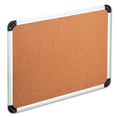 Universal® Natural Cork Board 36" x 24" with Silver Aluminum Frame product image