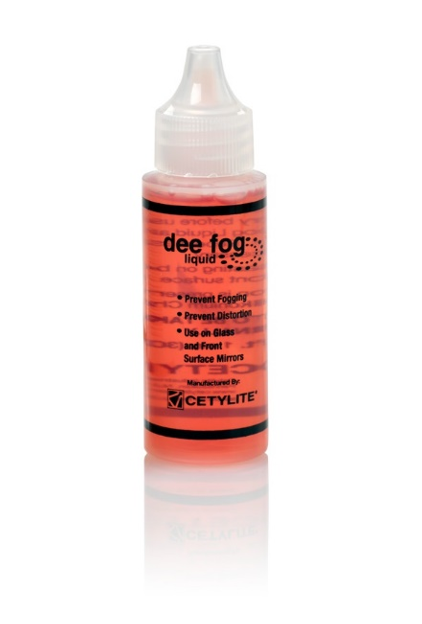 Dee Fog Mirror Anti-Fog Spray, 2 oz. bottle. Provides clear, undistorted  mirror