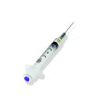 Syringe with Hypodermic Needle VanishPoint5 mL 25 Gauge 1-1/2 Inch Attached  Needle Retractable Needle