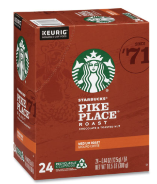Starbucks® Pike Place Coffee K-Cups Carton of 96 product image