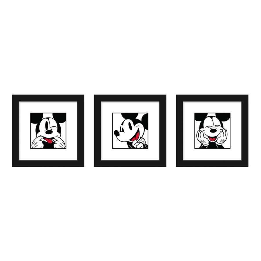3 Piece Wall Art Mickey Mouse 12 in x 12 in 3/Pk product image