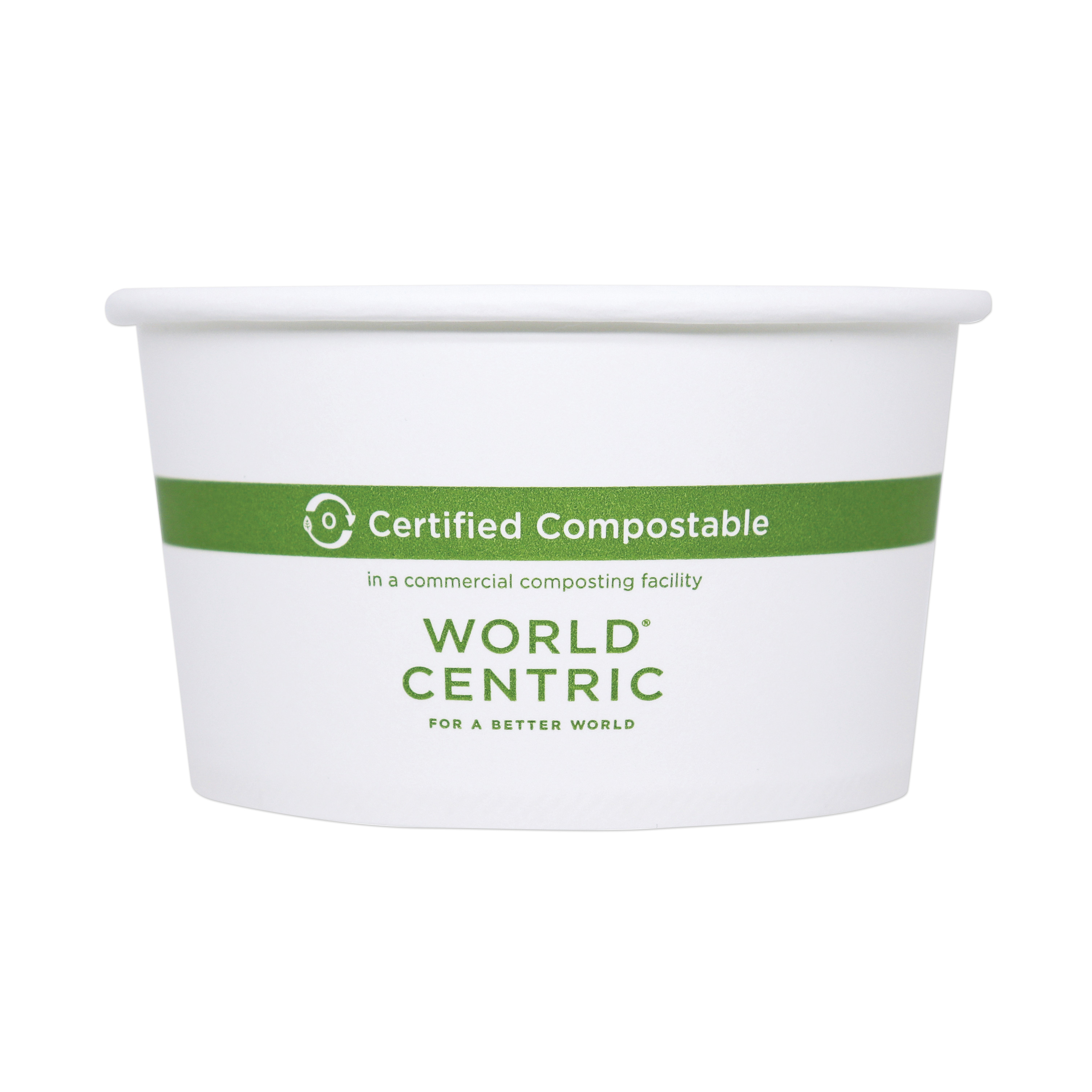 World Centric® Paper Bowls 4.5" Dia x 2.5" 12oz White Carton of 500 product image