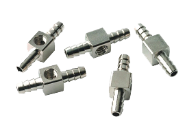 Fitting Female 1/8 in Barb x 10-32 Female x 1/8 in Barb Tee 5/Package image