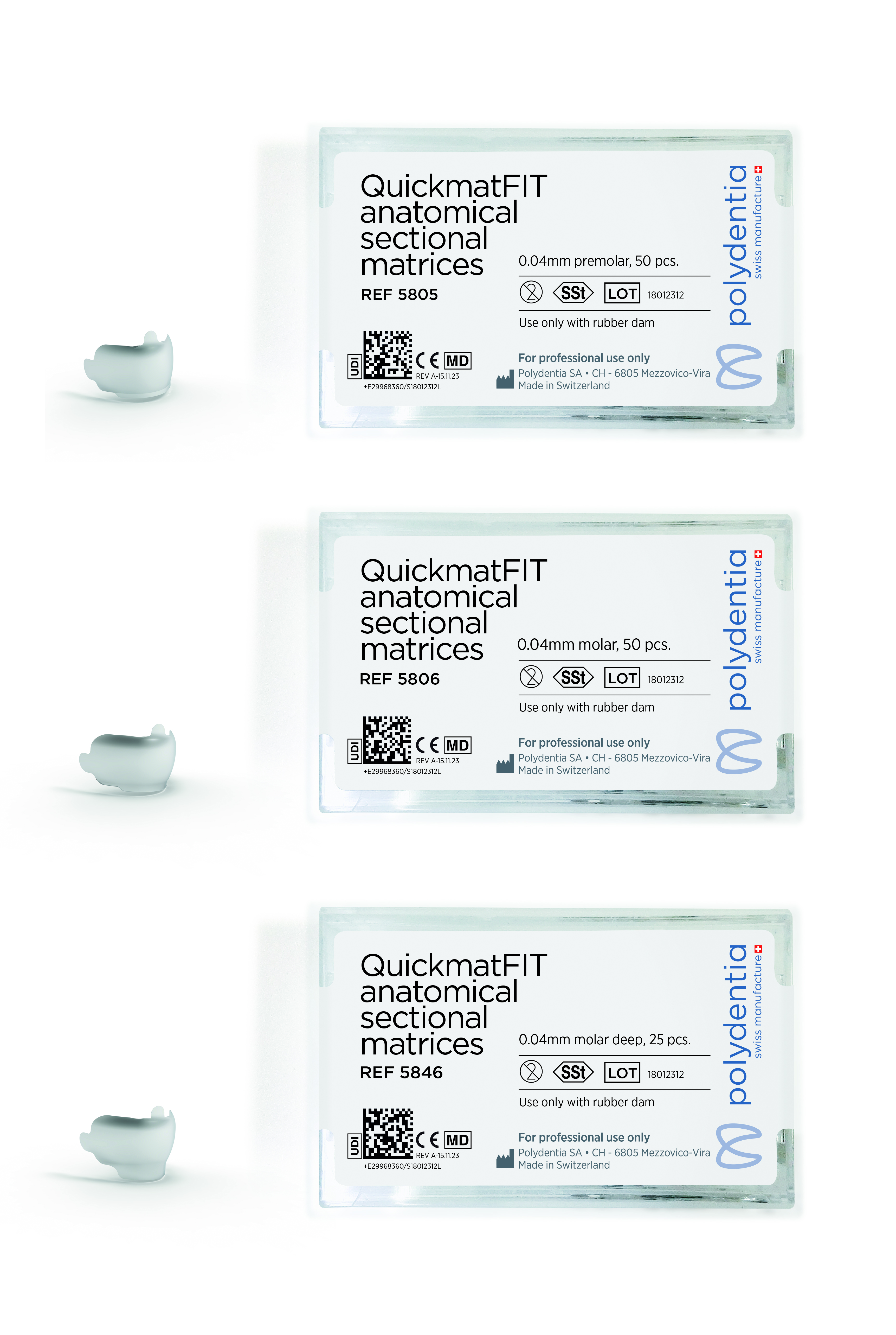 QuickmatFIT Sectional Matrices 0.04mm Molar Box of 50 image