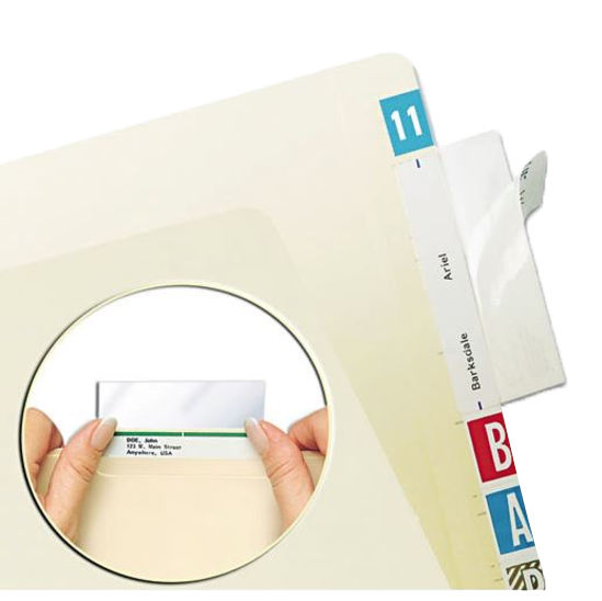 Tabbies Label Protector for Tab Folder 3-1/2" x 2" Clear Pack of 500 product image