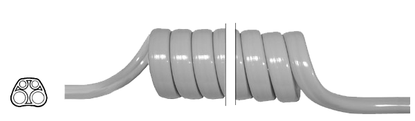 4 Hole Asepsis Handpiece Tubing Gray Coiled product image