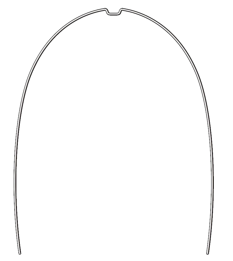 rematitan® LITE Ideal Arches Round with Dimple Mandibular 0.40mm / 16 Orange Pack of 10 product image