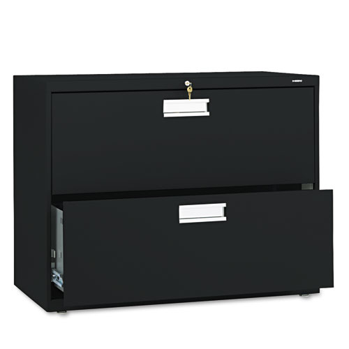 600 Series Black Two-Drawer Lateral File 36" - 600 Series Black Two-Drawer Lateral File 36" - Image 1