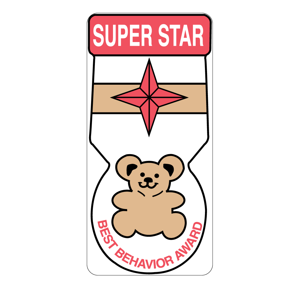 Super Star / Best Behavior Award Label Roll product image