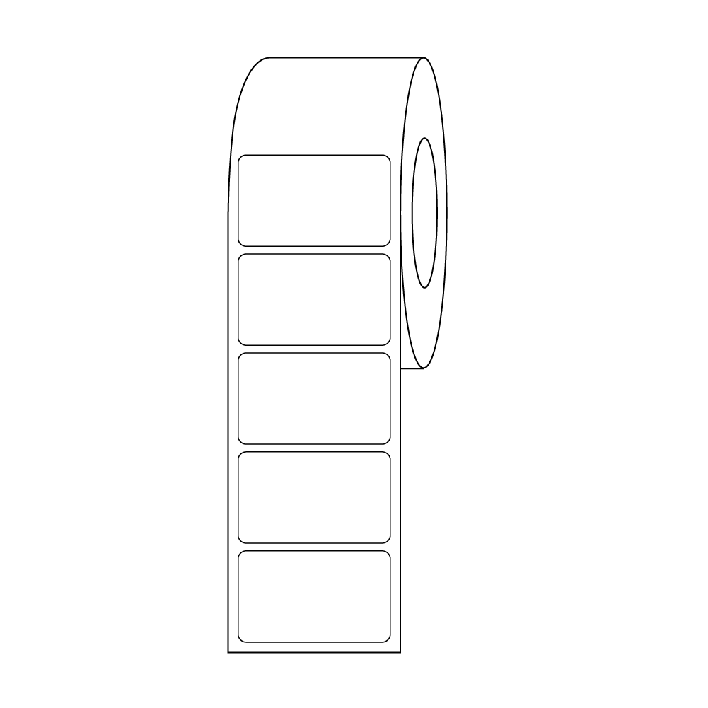 Thermal Jacket Labels 1-1/2" x 2-1/2" White 1/Roll product image