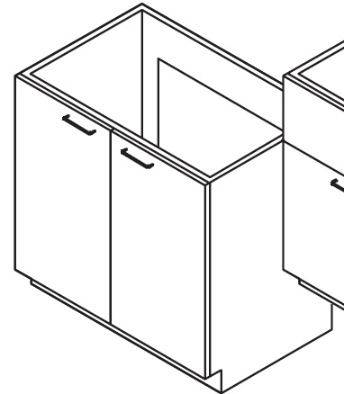 3620 Cabinet 2 Door No Top product image