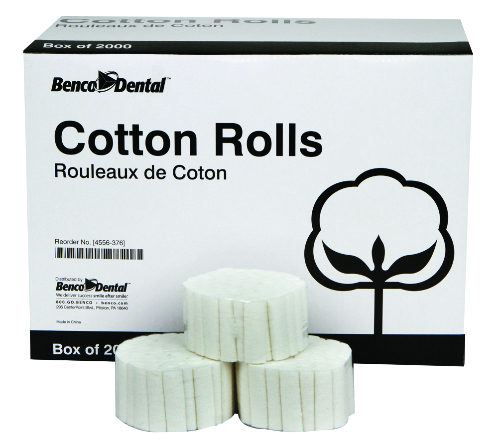 Roeko Size #3 Cotton Rolls, 1-1/2 x 1/2, Highly absorbent, Soft & smooth,  Bag