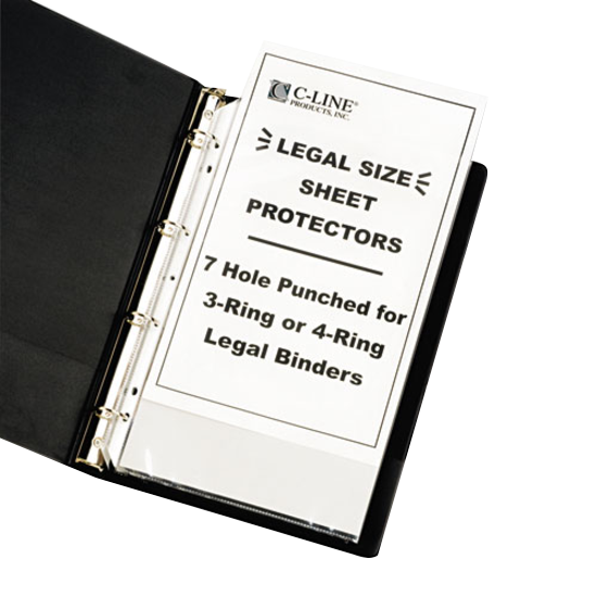 Clear Legal Heavyweight Poly Sheet Protector Box of 50 product image