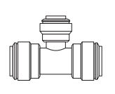 Tee Union 3/8" x 3/8" x 1/4" Tube product image