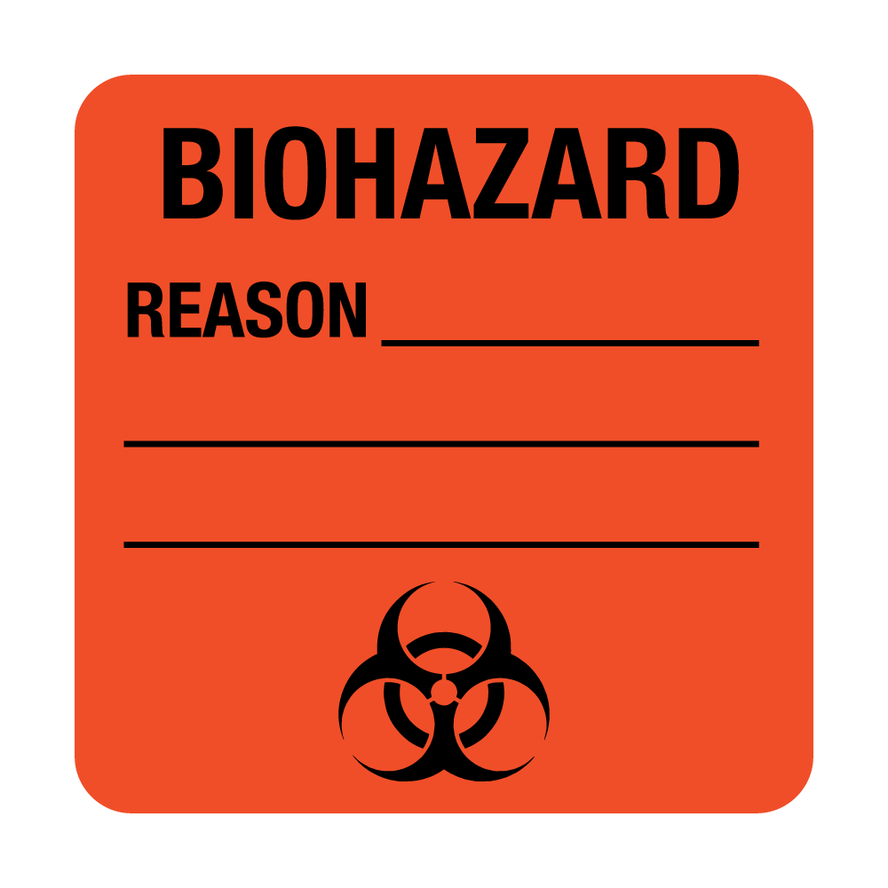 Biohazard REASON - Write On Label Roll product image