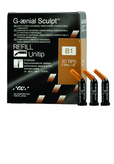G-aenial Sculpt Universal Composite, Unitip Refill, 0.16 ml, B1, 20/Pk image