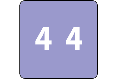 Ames Filing Labels Large Number 4 1/Roll product image