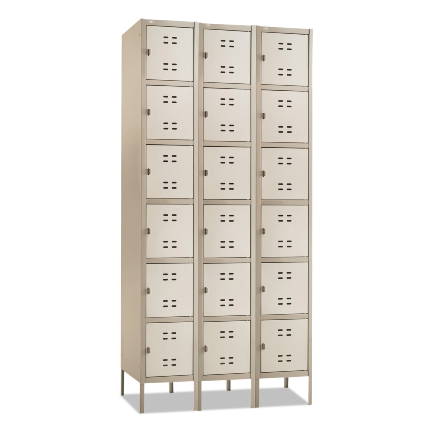 Safco® Three-Column Box Locker Two-Tone Tan 36W x 18D x 78H product image