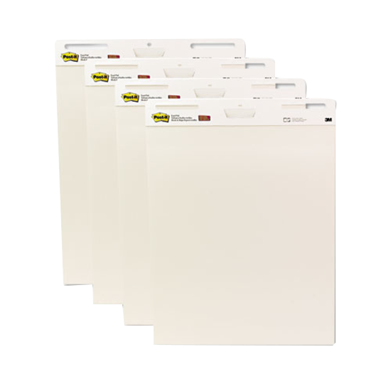 Post-it® White Self-Stick Easel Pads 30-Sheet 25 x 30 Carton of 4 product image