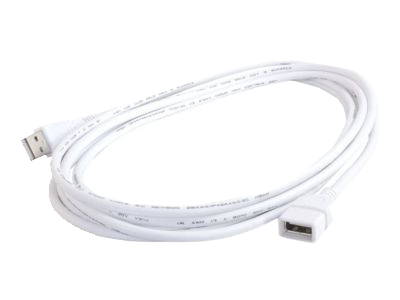C2G 2m USB 2.0 A to A Male to Female Extension Cable for PCs and Laptops 6.6ft White product image