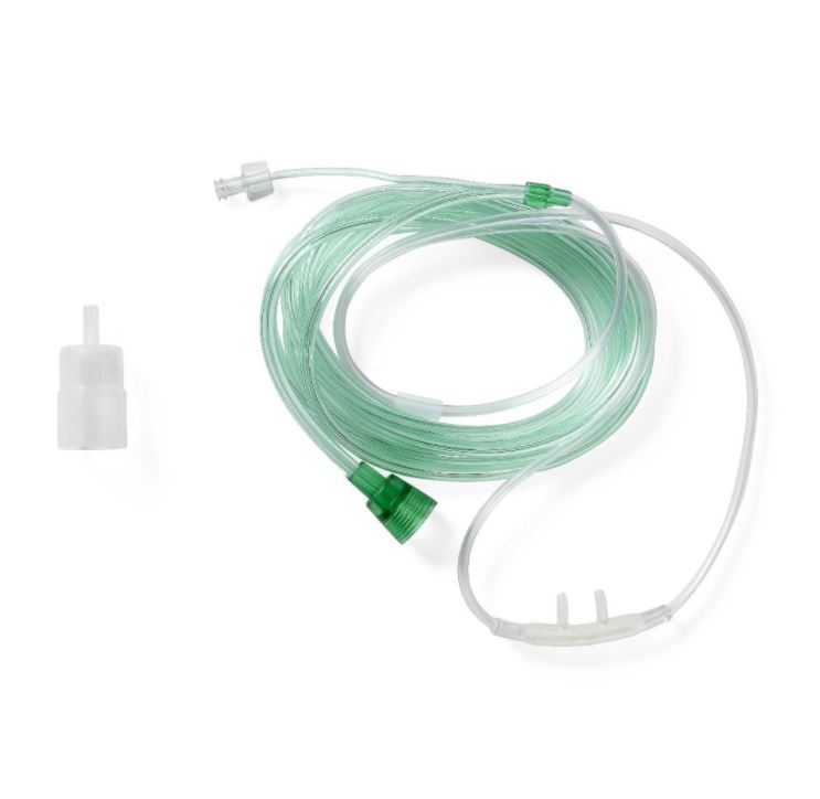 SuperSoft CO2 Nasal Sampling Cannula Female Adult 7' O2 Tubing 7' CO2 Tubing Case of 25 thumbnail 2