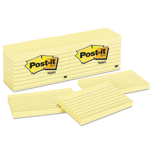 Original Pads in Canary Yellow Lined 3 x 5 100-Sheet Pack of 12 product image