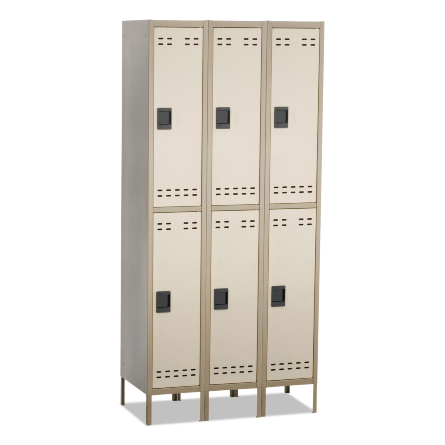 Safco® Double-Tier Three-Column Locker Two-Tone Tan 36W x 18D x 78H product image