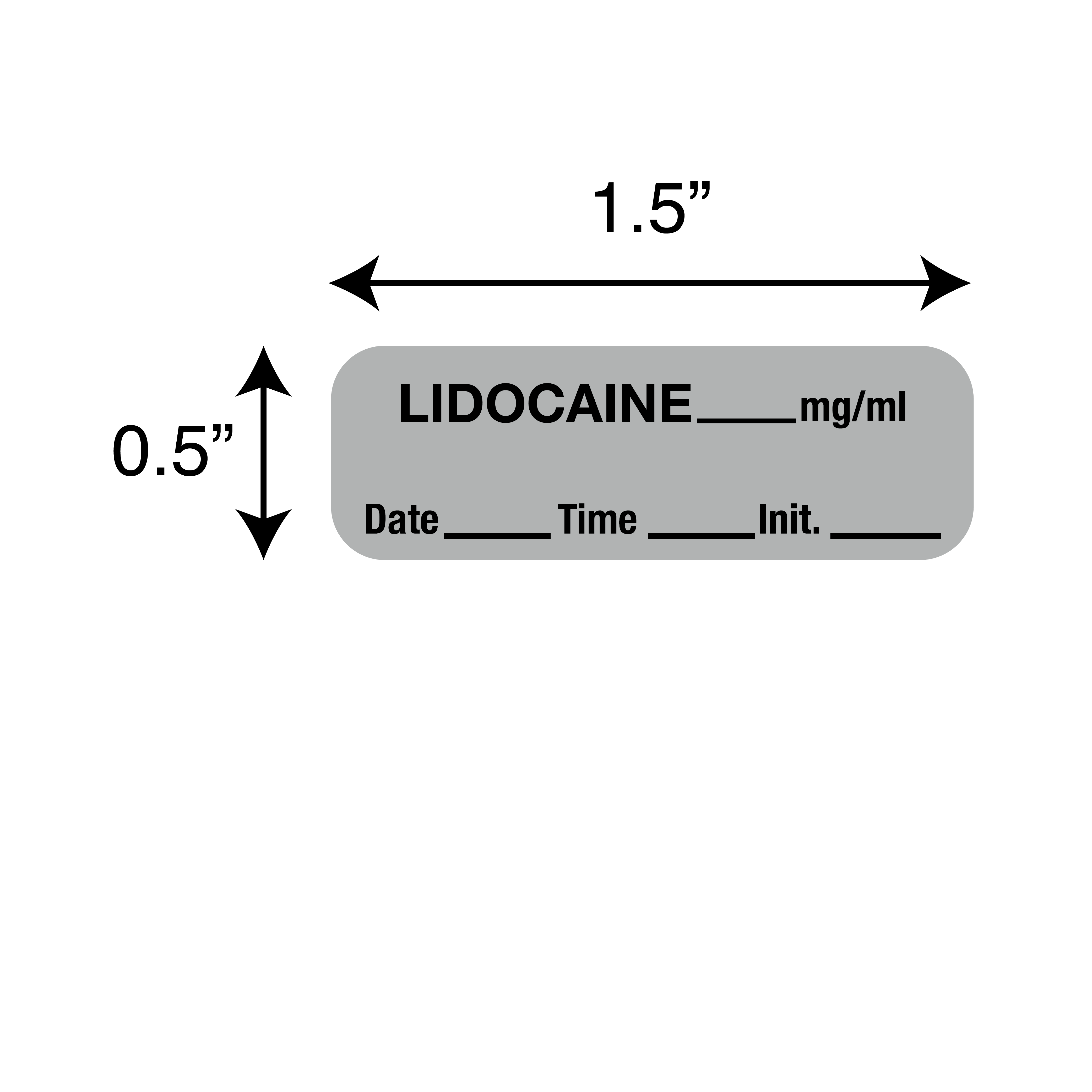 Anesthesia Labels - Lidocaine 1/Roll product image