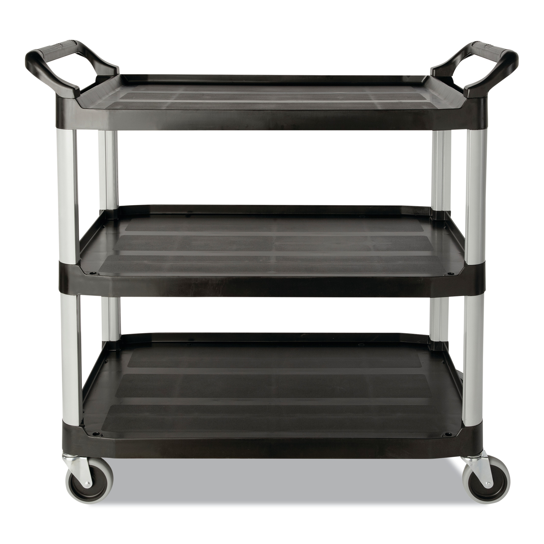 Rubbermaid® Economy Plastic Cart with Three Shelves 18-5/8"W x 33-5/8"D x 37-3/4"H Black product image