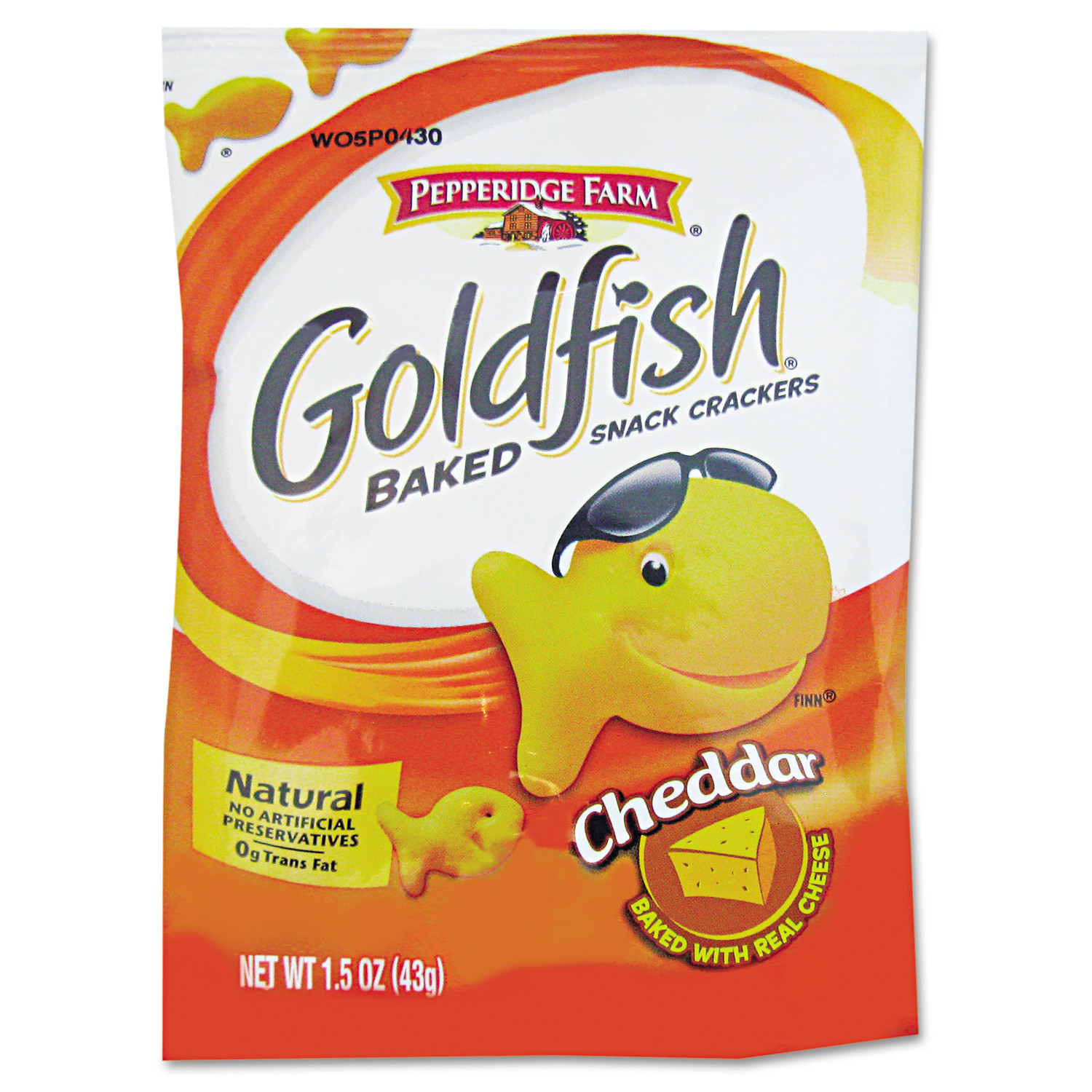 Pepperidge Farm® Goldfish Crackers Cheddar Single-Serve Snack 1.5oz Carton of 72 product image