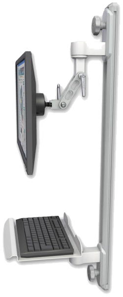 Inverted Ultra 500 LCD Mount on 36" Wall Track with 12" Keyboard Tray product image
