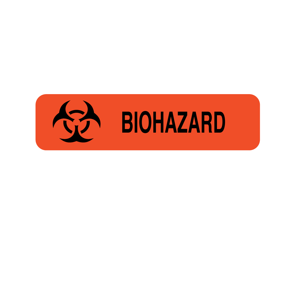 Warning Labels Biohazard Symbol 3/8" x 1-1/2" Roll product image