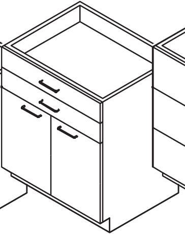 3002 Cabinet with 2 Drawer 2 Door No Top product image