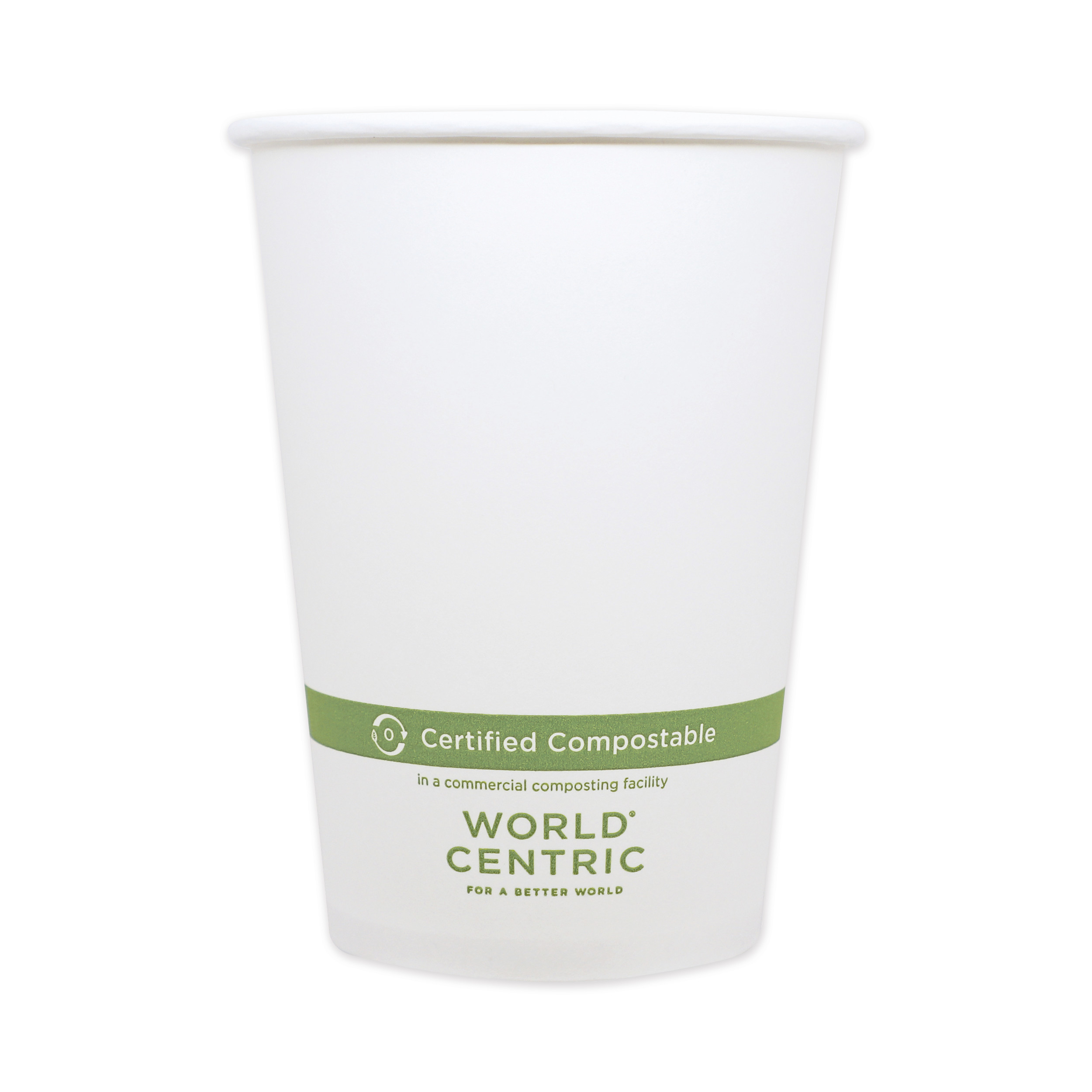 World Centric® Paper Bowls 4.4" Dia x 5.8" 32oz White Carton of 500 product image